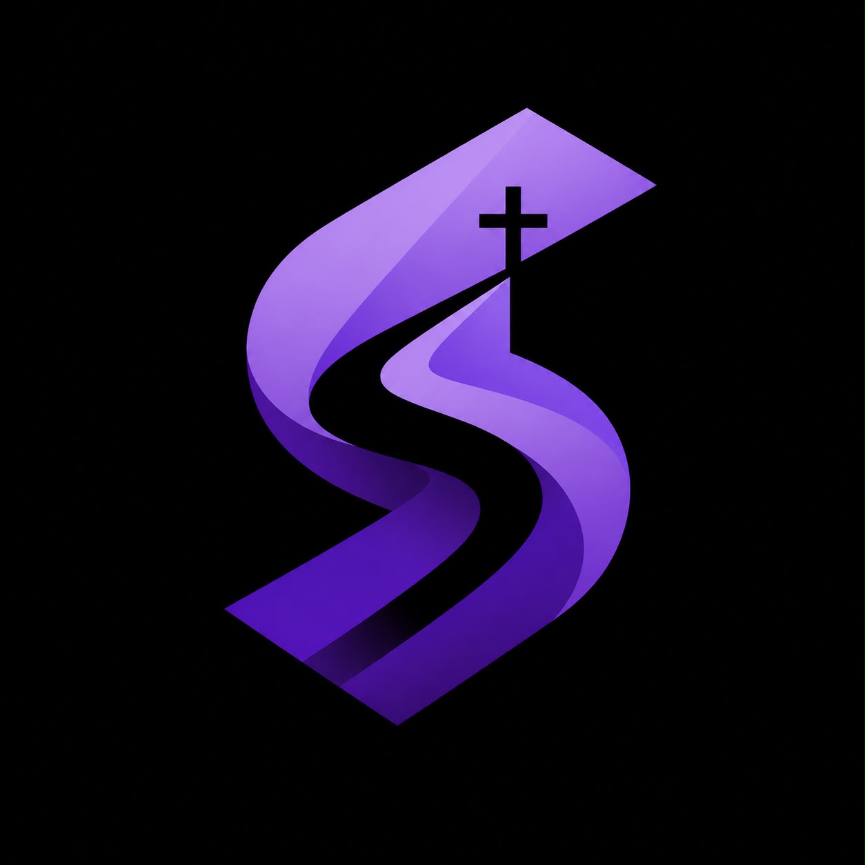 Sendero logo — an S-shaped path with a cross at the summit